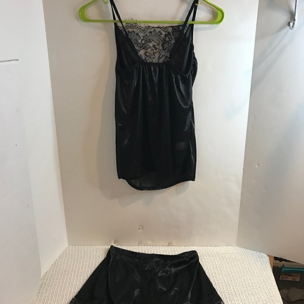 LACE PAJAMA LINGERIE SET SPAGHETTI STRAP CAMI AND BOTTOMS SIZE M NEW